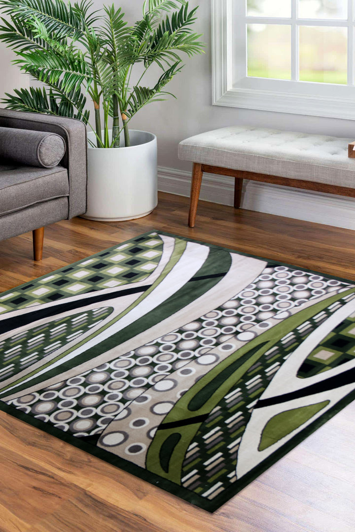 Turkish Modern  Festival Wd Rug  - 8.5 x 8.5 FT - Green -  Luxurious Woven Masterpiece 50% Off!