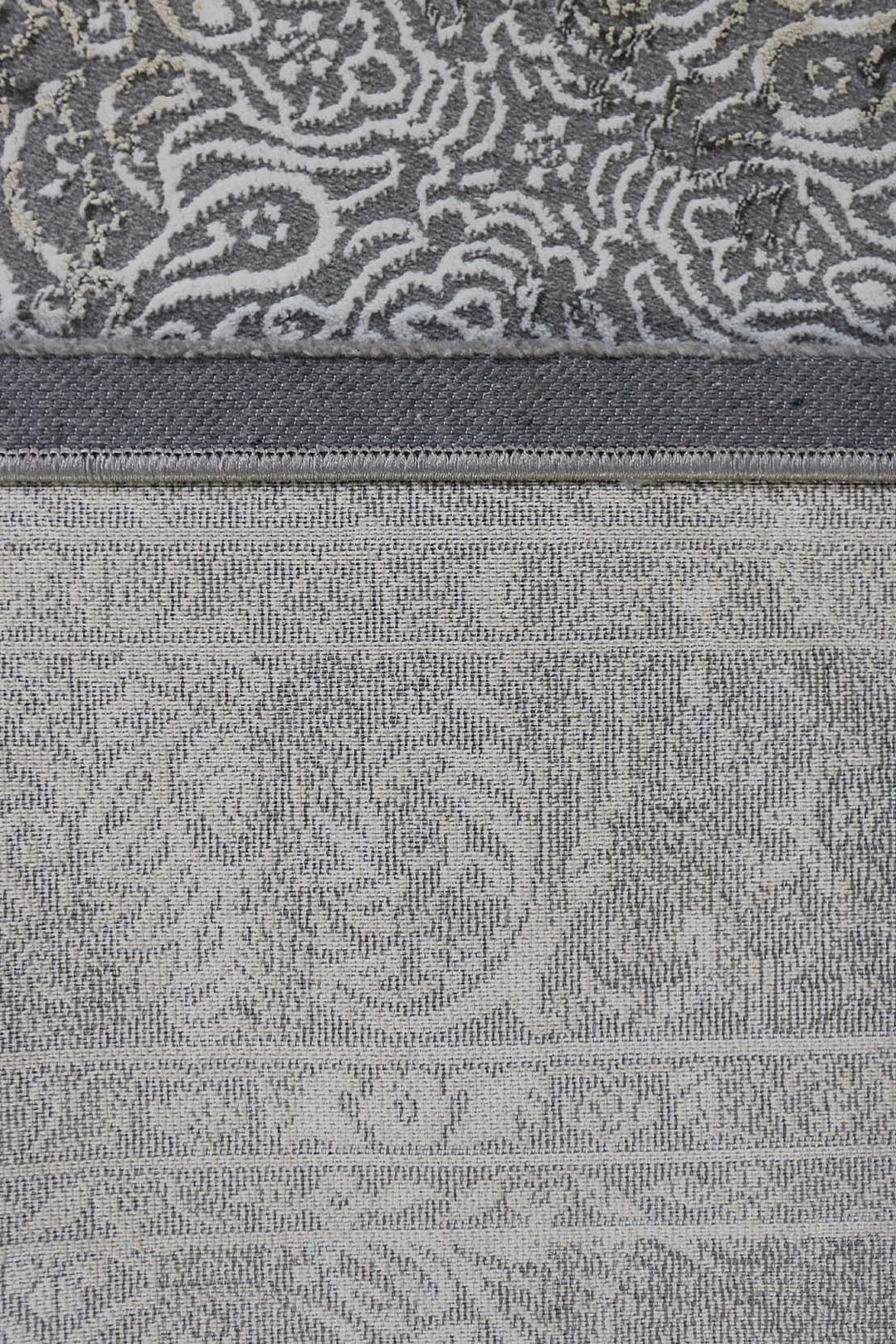 Turkish Modern  Festival Wd Rug  - 5.2 x 9.8 FT - Gray -  Luxurious Woven Masterpiece 50% Off!