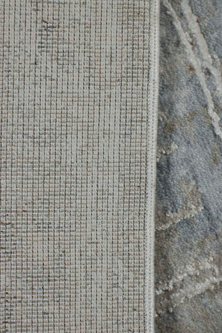 Turkish Modern Festival Viscose Rug - 3.9 x 5.9 FT - Beige - Sleek and Minimalist for Chic Interiors