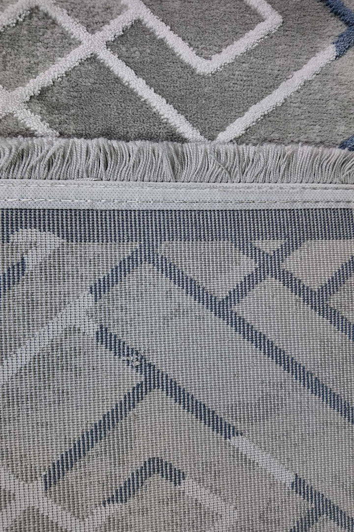 Premium Quality Turkish-Acrylic Rug - 3.2 x 9.8 FT - Gray  Superior Comfort, Modern Style Accent Rugs