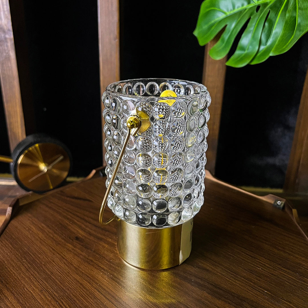 Cordless Crystal Lamp, Mini Crystal Table Lamp for Home Decor