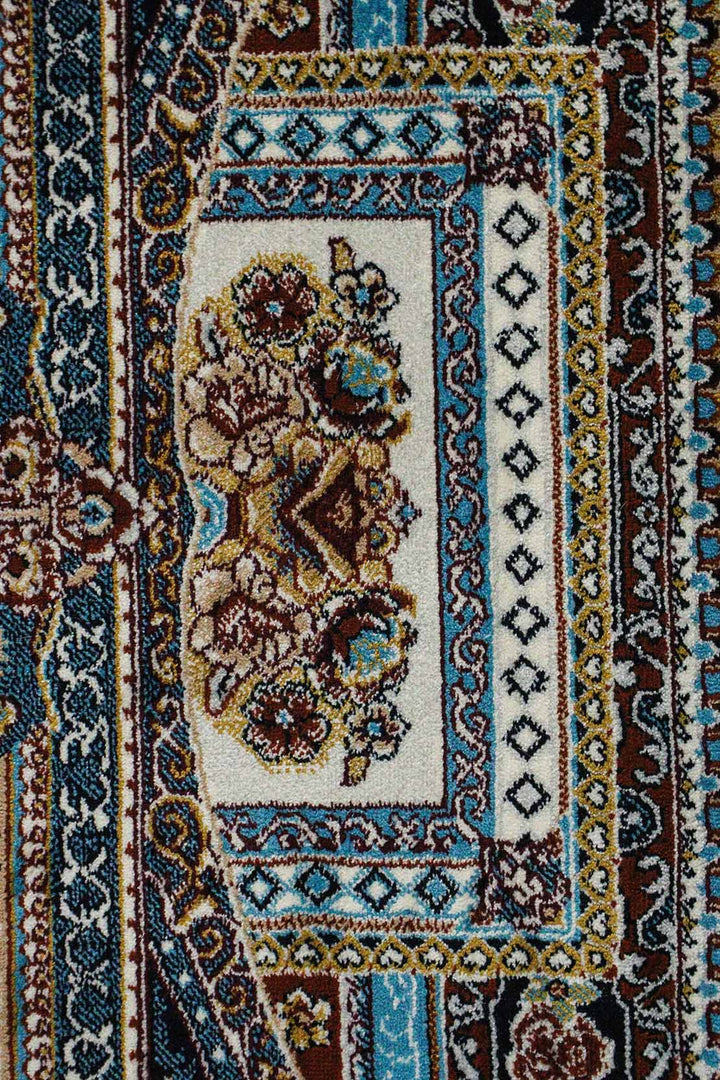 Iranian Premium Quality Al Borz Rug - 6.5 x 9.8 FT - Beige - Resilient Construction for Long-Lasting Use