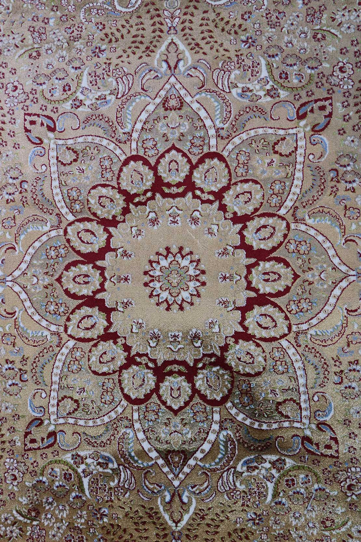 Turkish Modern  Festival Wd Rug  - 6.5 x 9.8 FT - Brown -  Luxurious Woven Masterpiece 50% Off!