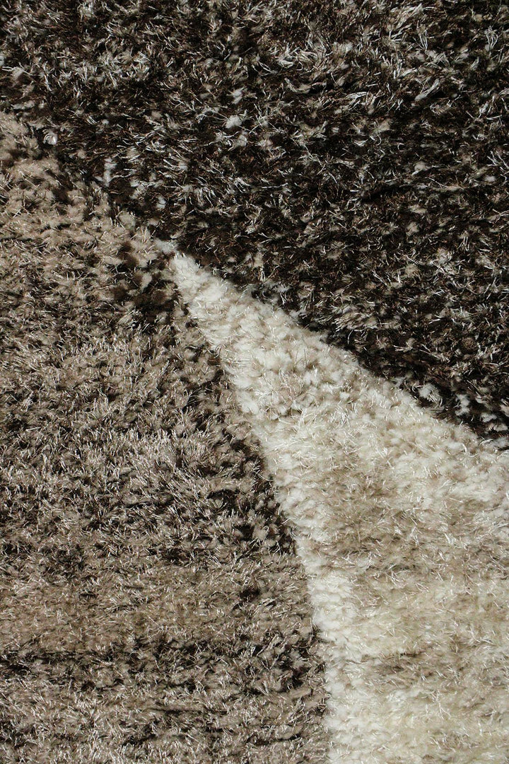 Turkish Shaggy Carlifornia Rug - 3.9 x 5.5 FT - Brown -Fluffy and Durable Floor Rug