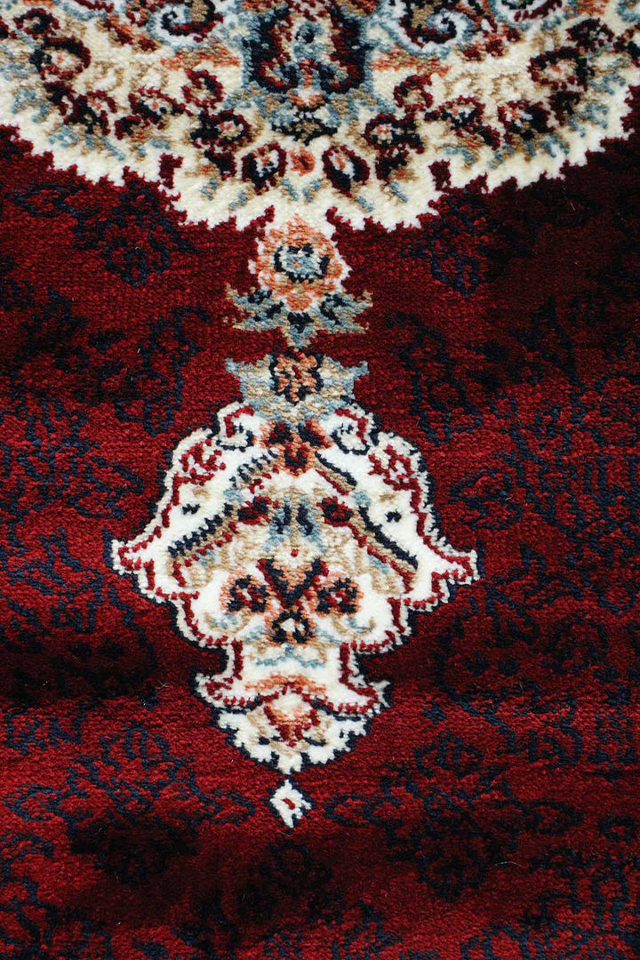 Classical Turkish Topaz Rug - 3.2 x 4.9 FT - Red - Resilient Construction for Long-Lasting Use