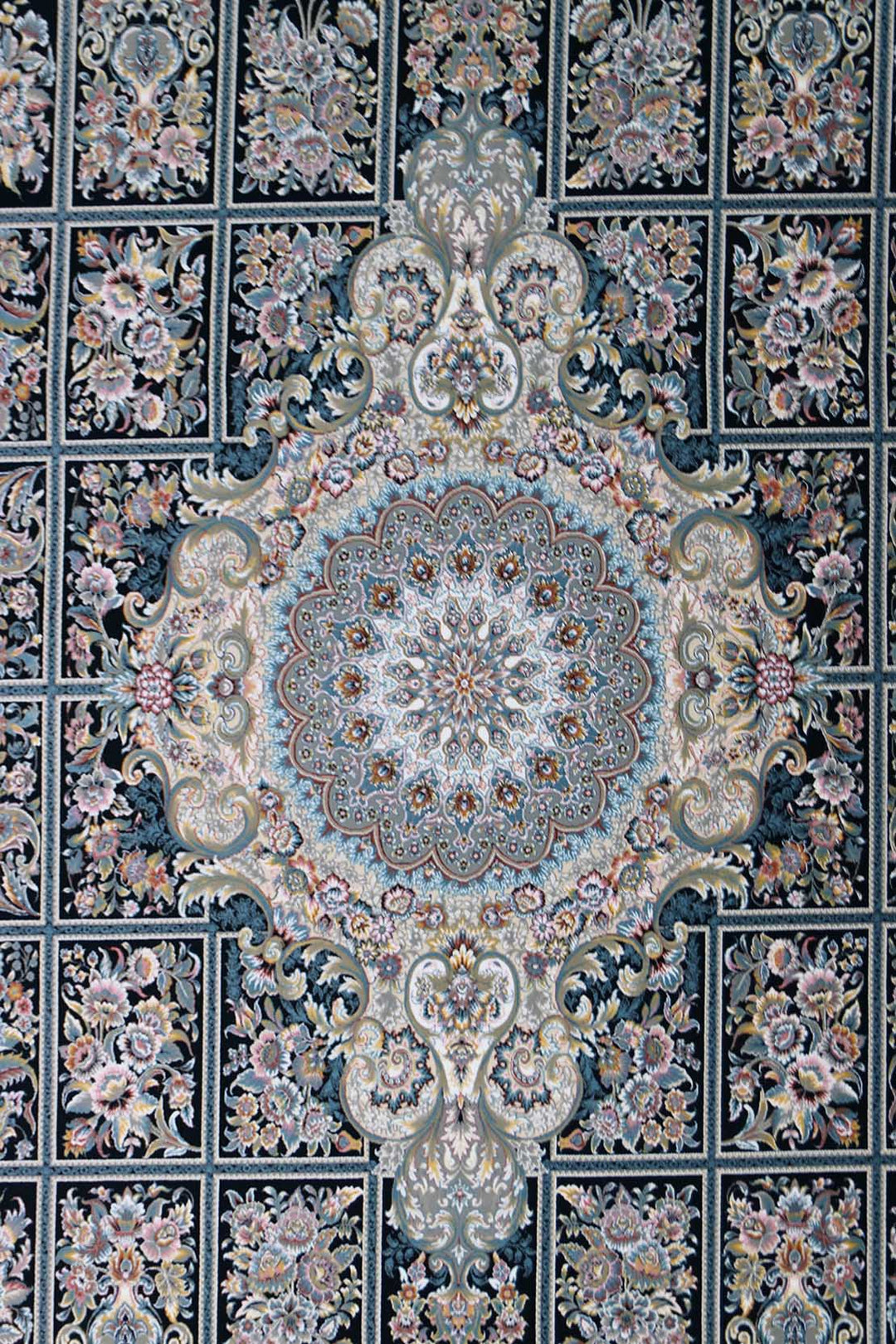 Iranian Premium Quality Authentic 1500 Rug - 6.5 x 9.8 FT -  Blue - Resilient Construction for Long-Lasting Use