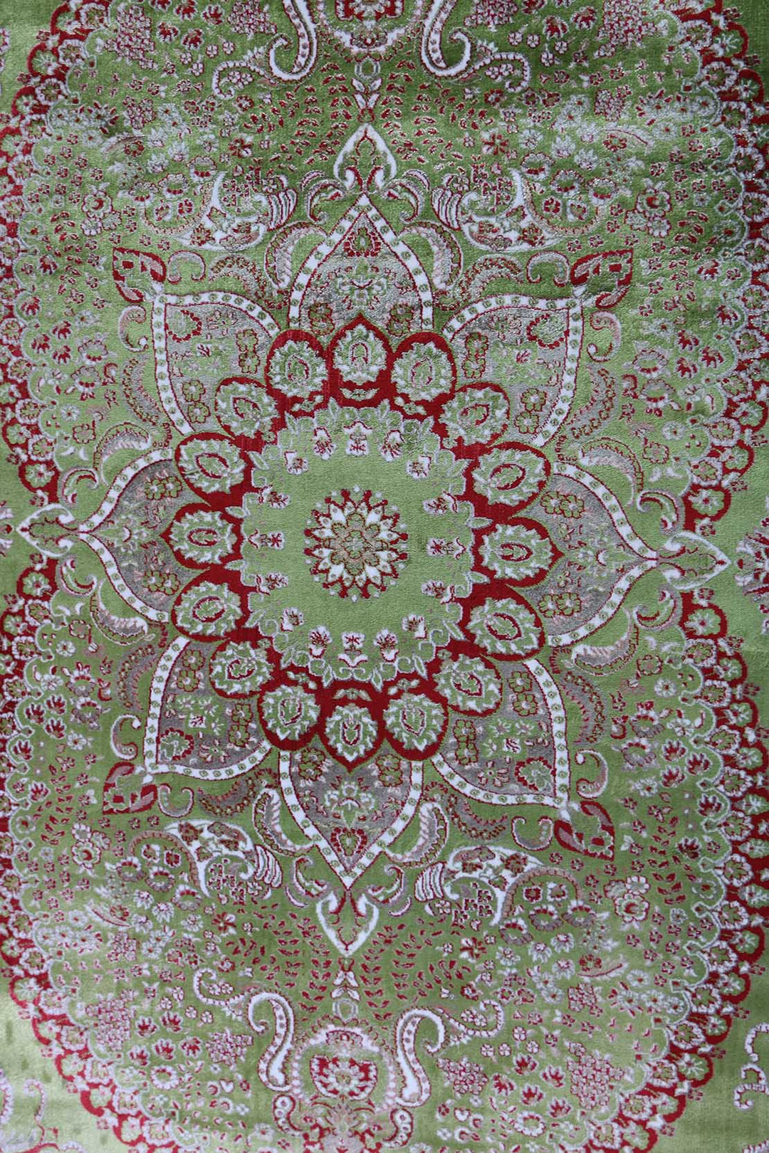 Turkish Modern  Festival Wd Rug  - 6.5 x 9.8 FT - Green -  Luxurious Woven Masterpiece 50% Off!