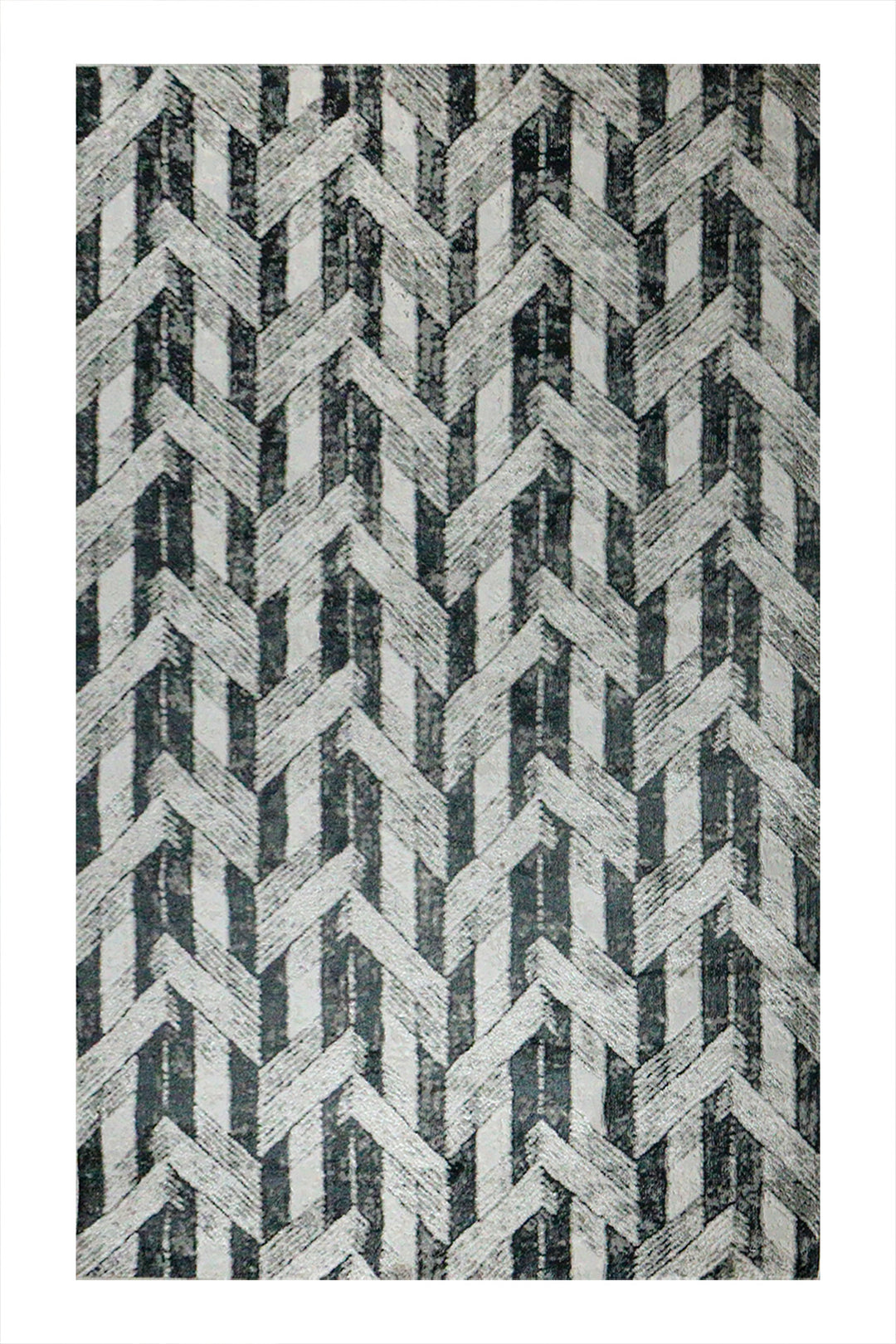 Turkish Modern Festival 1 Rug - 4.9 x 8.0 FT - Gray - Sleek and Minimalist for Chic Interiors