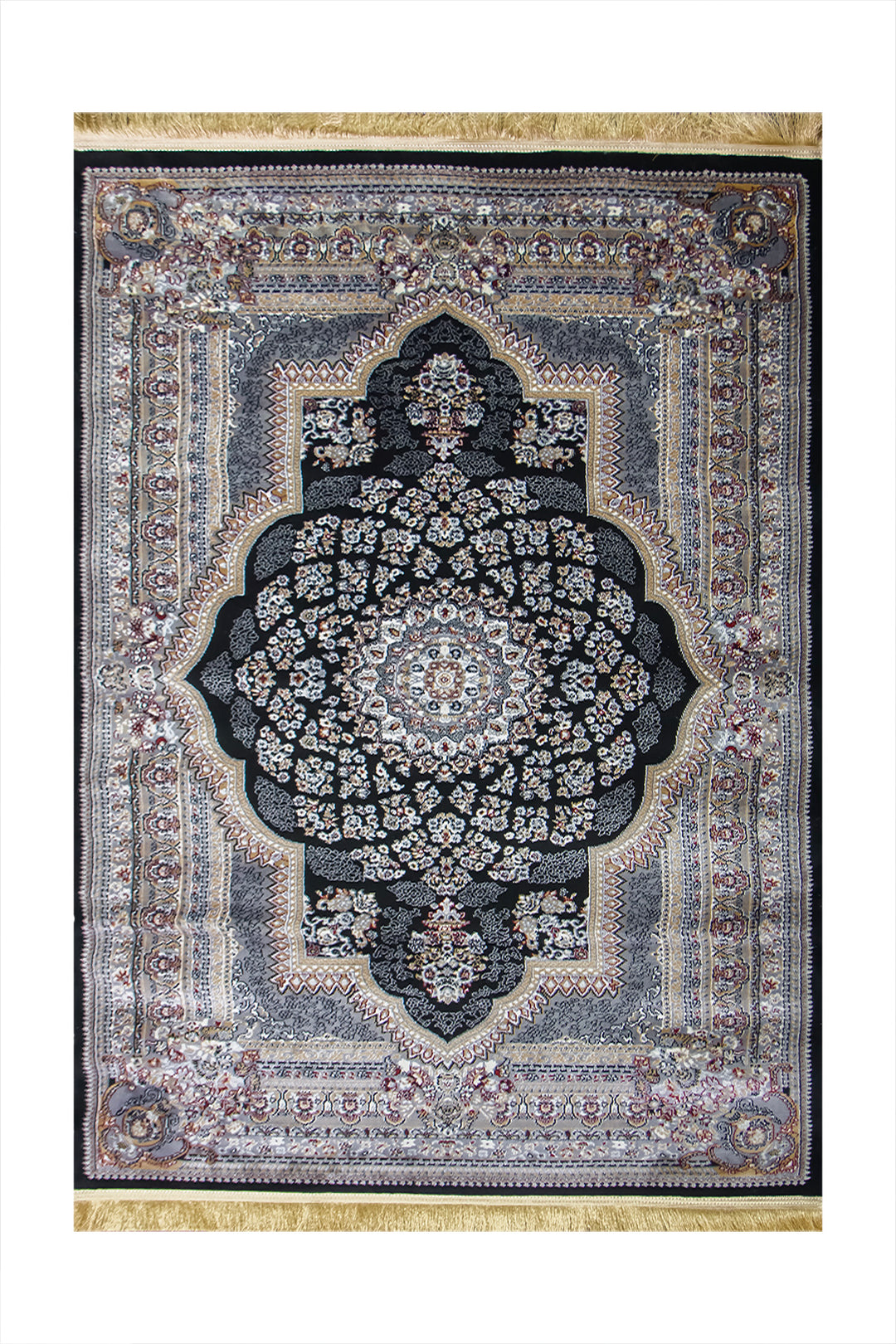 Classical Turkish Topaz Rug - 3.9 x 5.5 FT - Resilient Construction for Long-Lasting Use