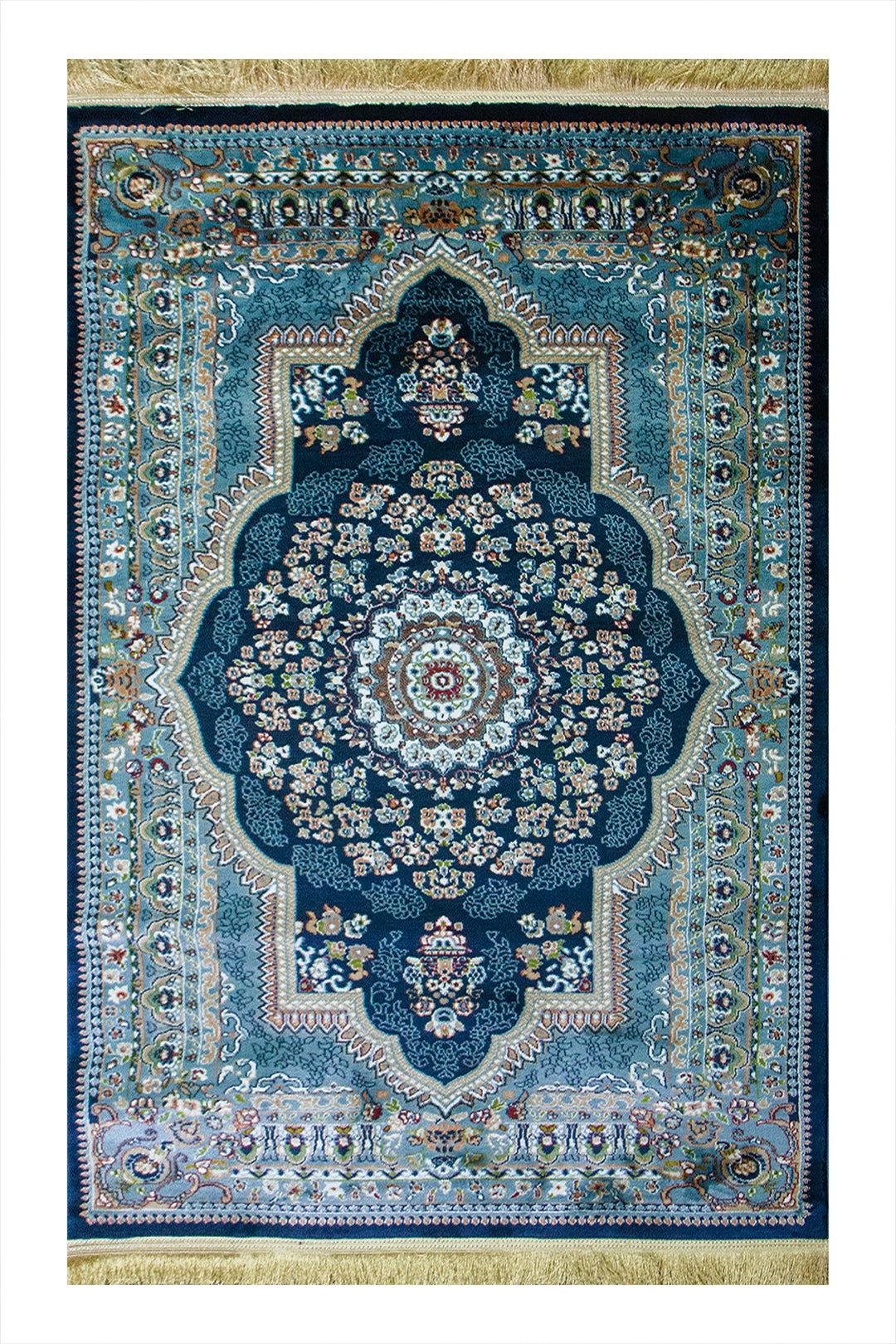 Classical Turkish Topaz Rug - 3.2 x 4.9 FT - Resilient Construction for Long-Lasting Use