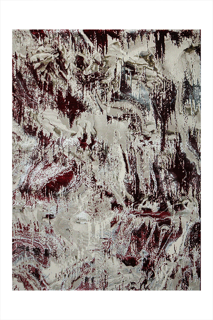 Turkish Matrix Rug - 3.9 x 5.5 FT - Contemporary Abstract Elegance with Premium Quality