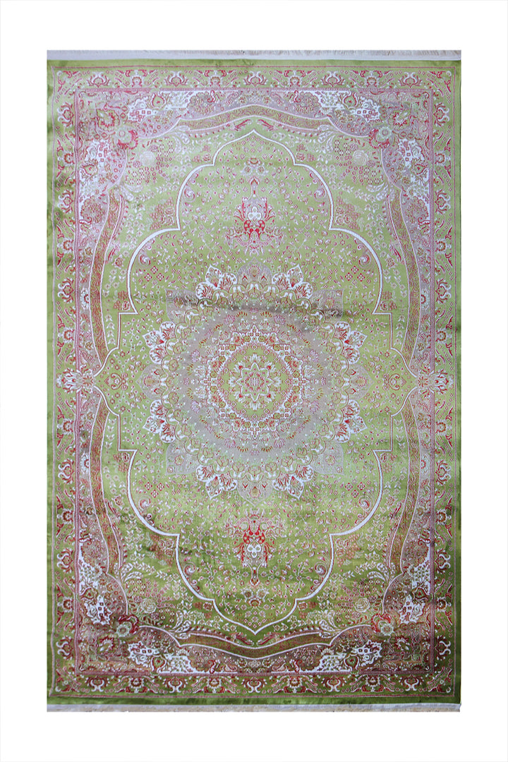 Turkish Modern  Festival Wd Rug  - 6.5 x 9.8 FT - Green -  Luxurious Woven Masterpiece 50% Off!