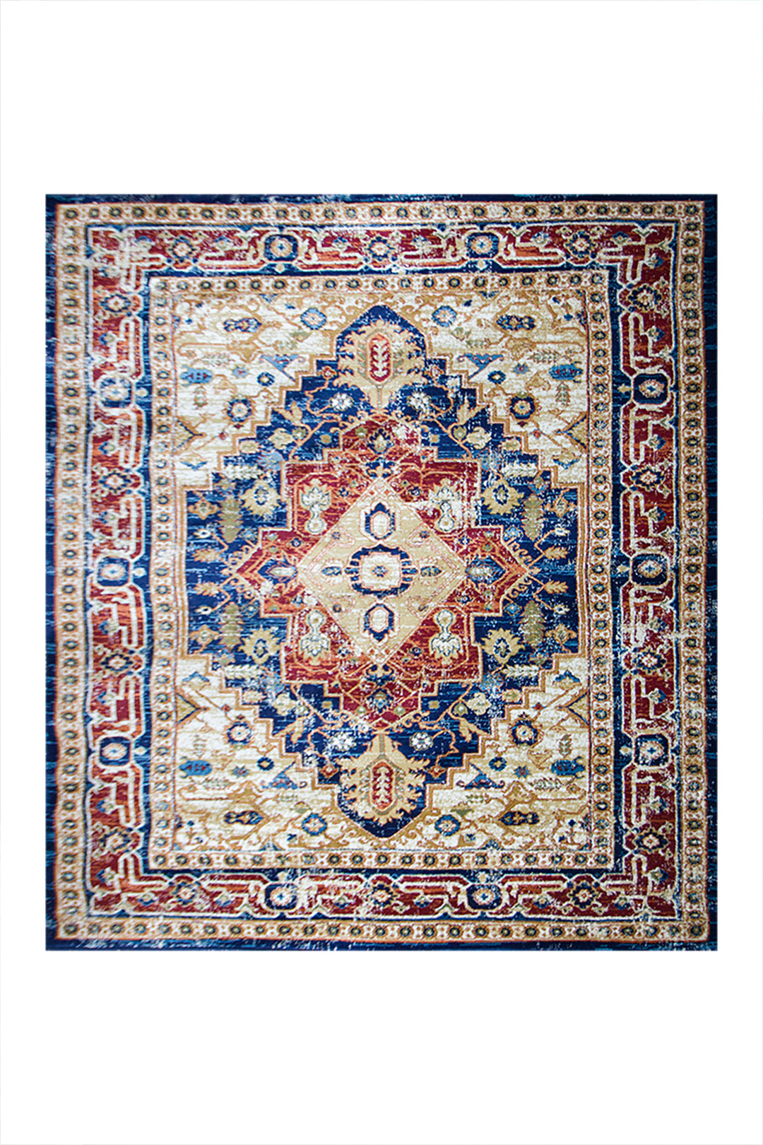 Turkish Modern  Festival WD Rug - Blue - 5.3 x 5.3 FT - Superior Comfort, Modern Style Accent Rug