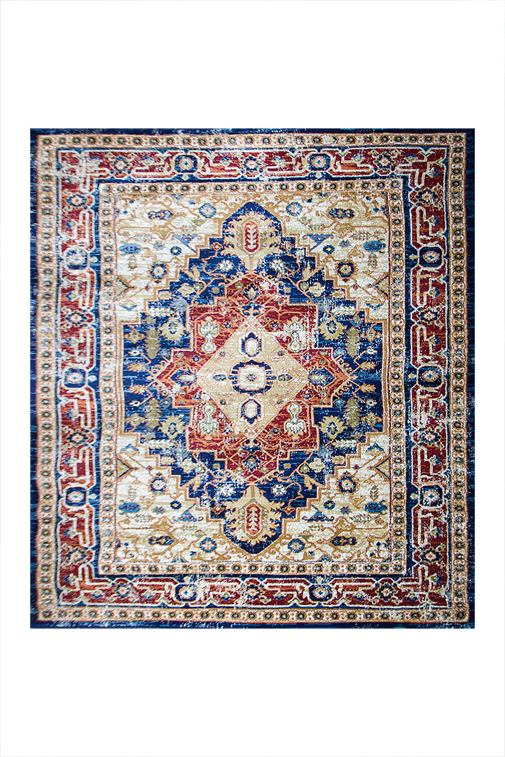 Turkish Modern  Festival WD Rug - Blue - 5.3 x 5.3 FT - Superior Comfort, Modern Style Accent Rug