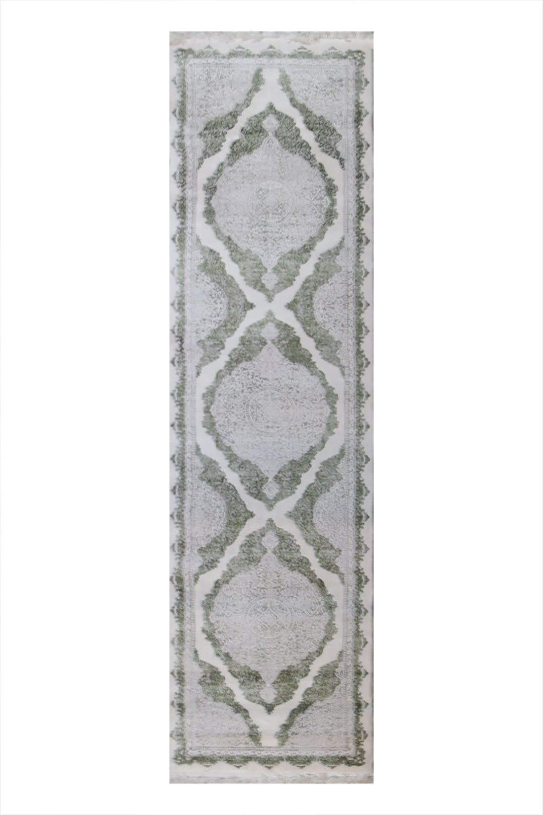 Turkish Modern  Festival Wd Rug  - 2.6 x 9.8 FT - Gray -  Luxurious Woven Masterpiece 50% Off!