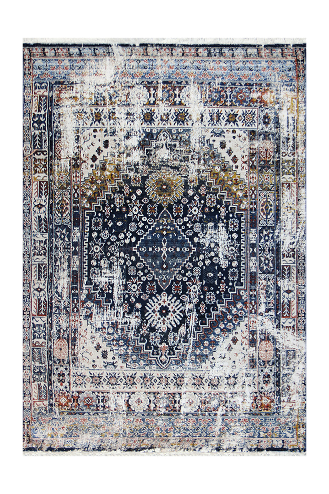 Turkish Allure Rug - 3.9 x 5.9  FT - Blue  Superior Comfort, Modern Style Accent Rugs