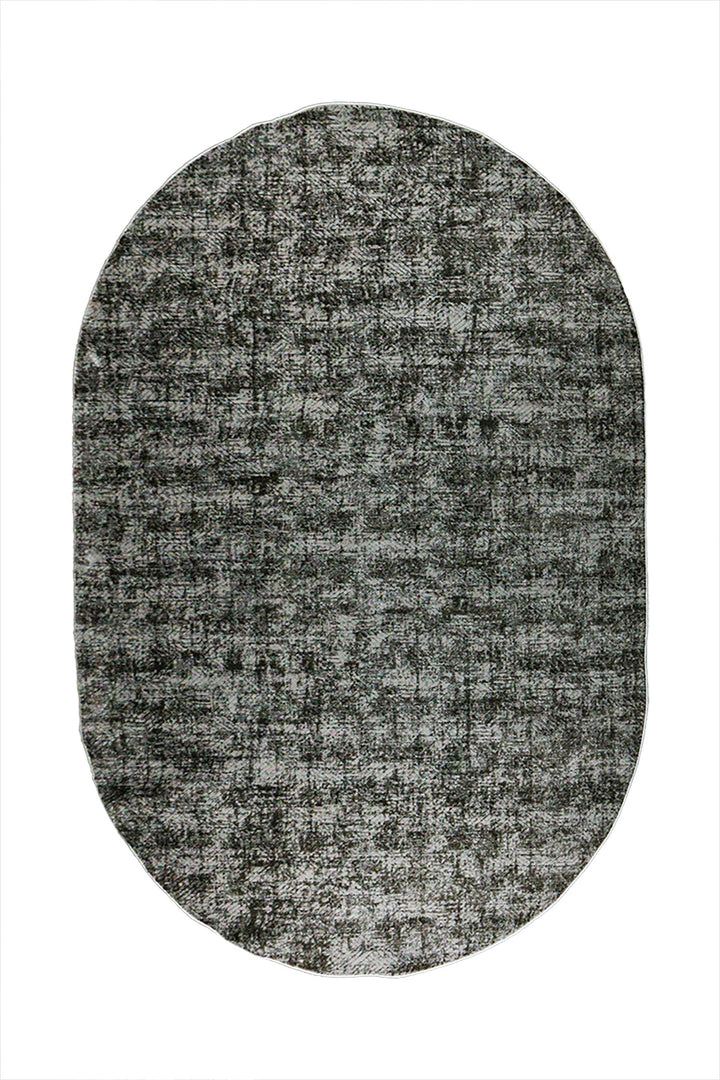 Turkish Modern Festival Oval Rug - 6.5 x 9.8 FT - Sleek and Minimalist for Chic Interiors