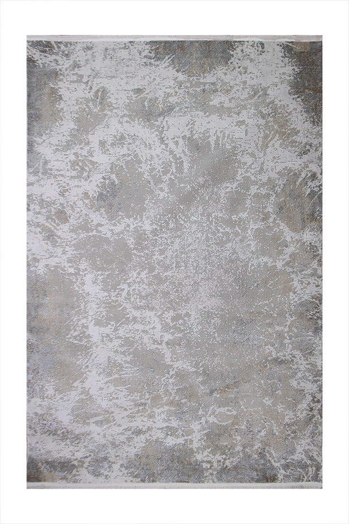 Turkish Modern  Festival Viscos Rug - 5.2 x 7.5 FT - Gray - Superior Comfort, Modern Style Accent Rugs