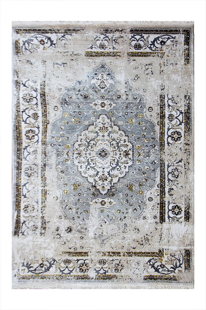 Turkish Allure Rug - 3.9 x 5.9 FT -  Beige - Elegant Woven Design with Premium Quality