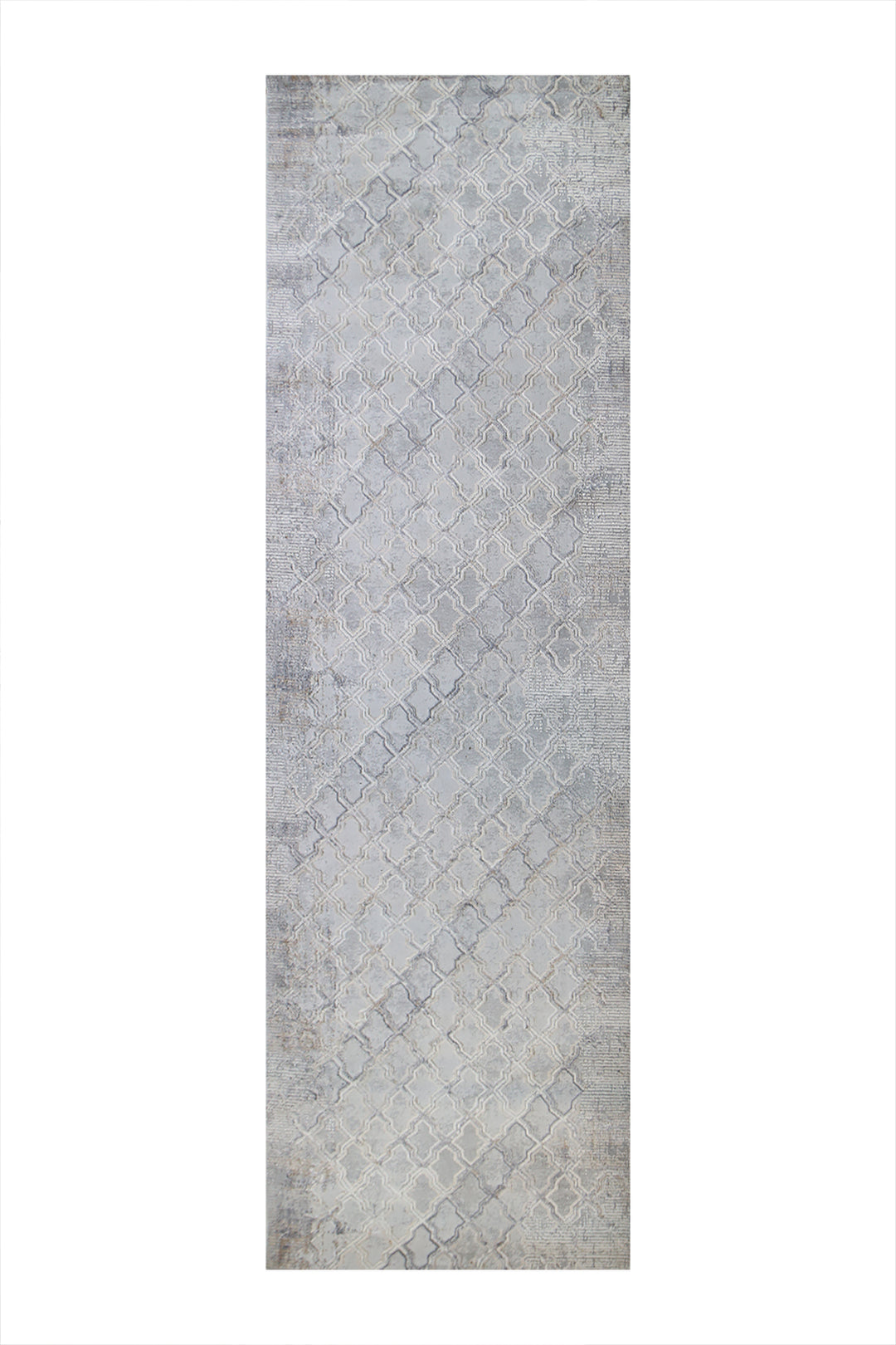 Turkish Modern  Festival Wd Rug  - 3.6 x 10.9 FT - Gray -  Luxurious Woven Masterpiece 50% Off!