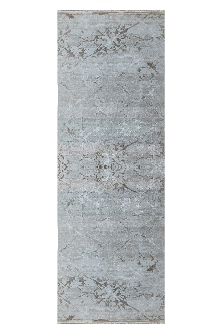 Irani Farsh E Firozeh-P Rug - 3.2 x 13.1  FT - Gray  Superior Comfort, Modern Style Accent Rugs