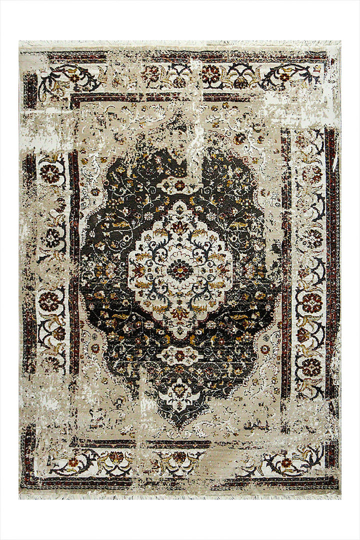 Turkish Allure Rug - 3.9 x 5.9 FT -  Beige - Elegant Woven Design with Premium Quality