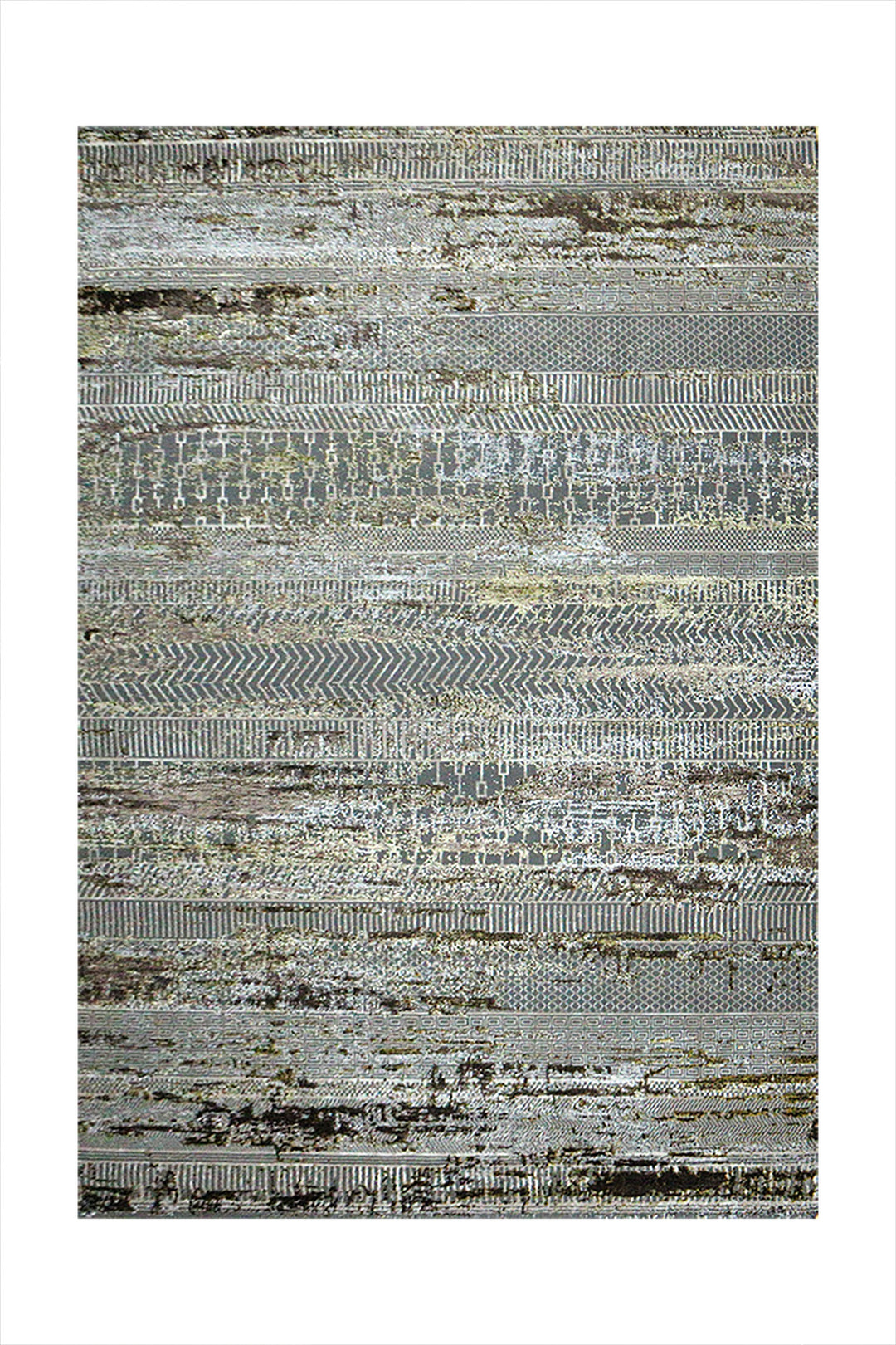 Turkish Matrix Rug - 4.9 x 7.3 FT - Contemporary Abstract Elegance with Premium Quality