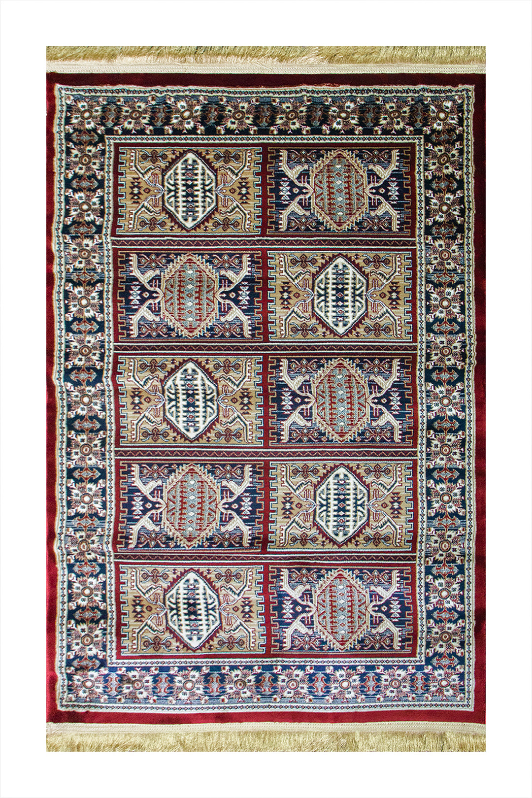 Classical Turkish Topaz Rug - 3.2 x 4.9 FT - Resilient Construction for Long-Lasting Use