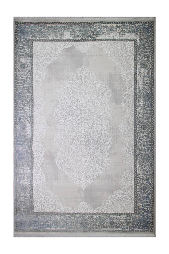 Turkish Premium Sunrise Rug - 5.2 x 7.5 FT - Gray - Resilient Construction for Long-Lasting Use