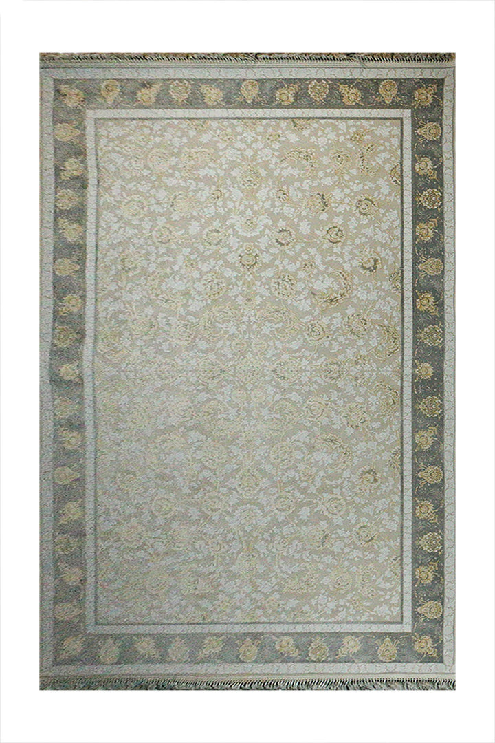 Iranian Premium Quality Authentic 1500 Rug - 6.5 x 9.8 FT - Beige - Resilient Construction for Long-Lasting Use