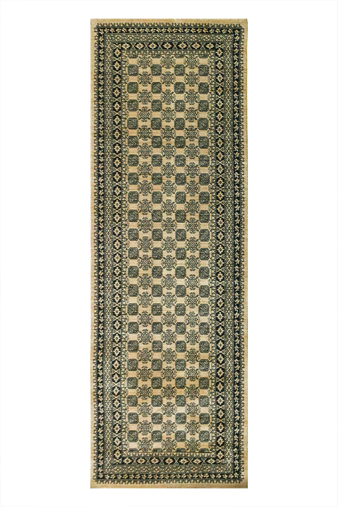 Turkish Modern  Festival Wd Rug  - 2.6 x 8.2 FT - Beige -  Luxurious Woven Masterpiece 50% Off!