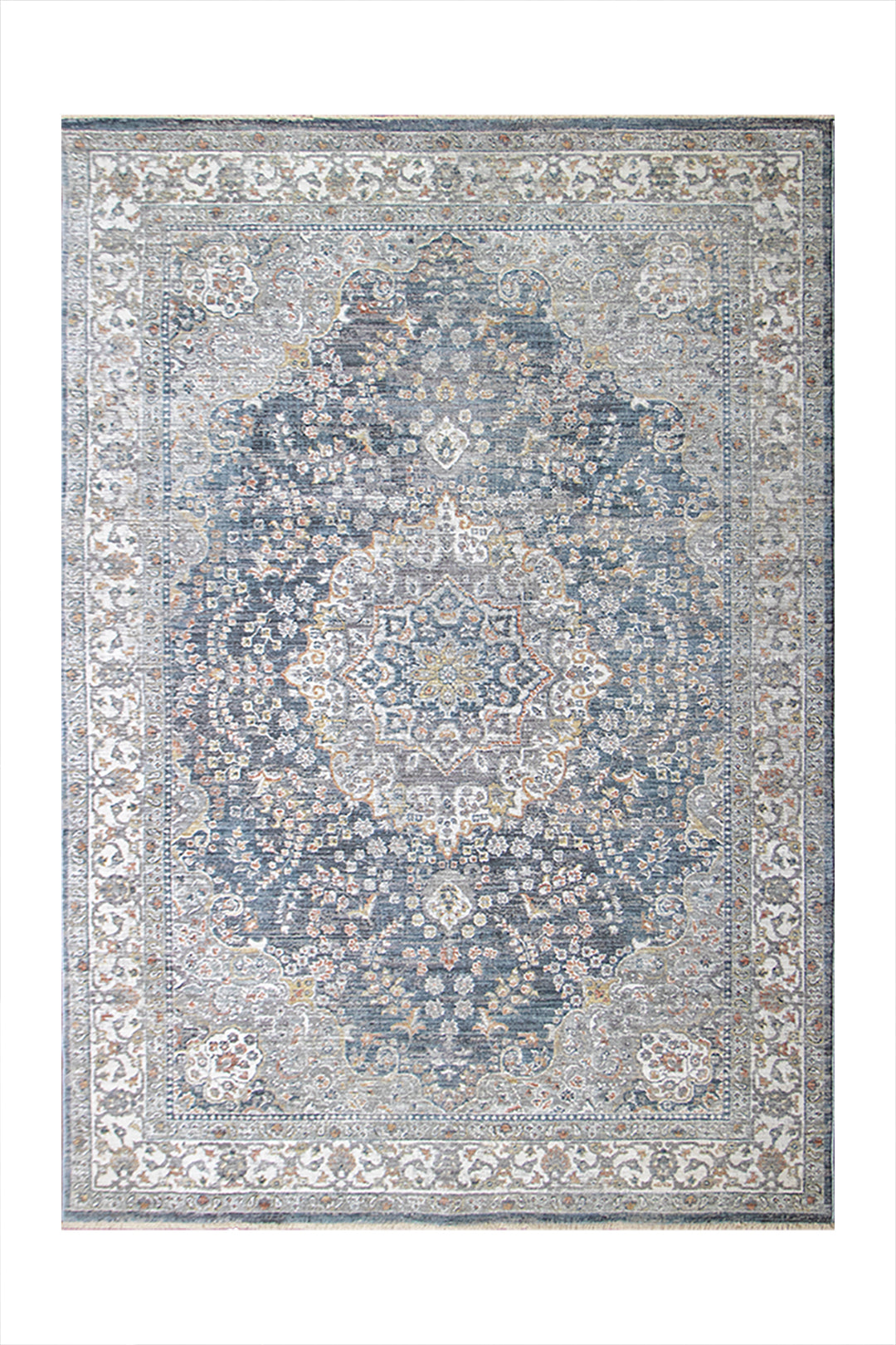 Turkish Modern Festival Plus - 5.2 x 7.6 FT - Blue - Sleek and Minimalist for Chic Interiors