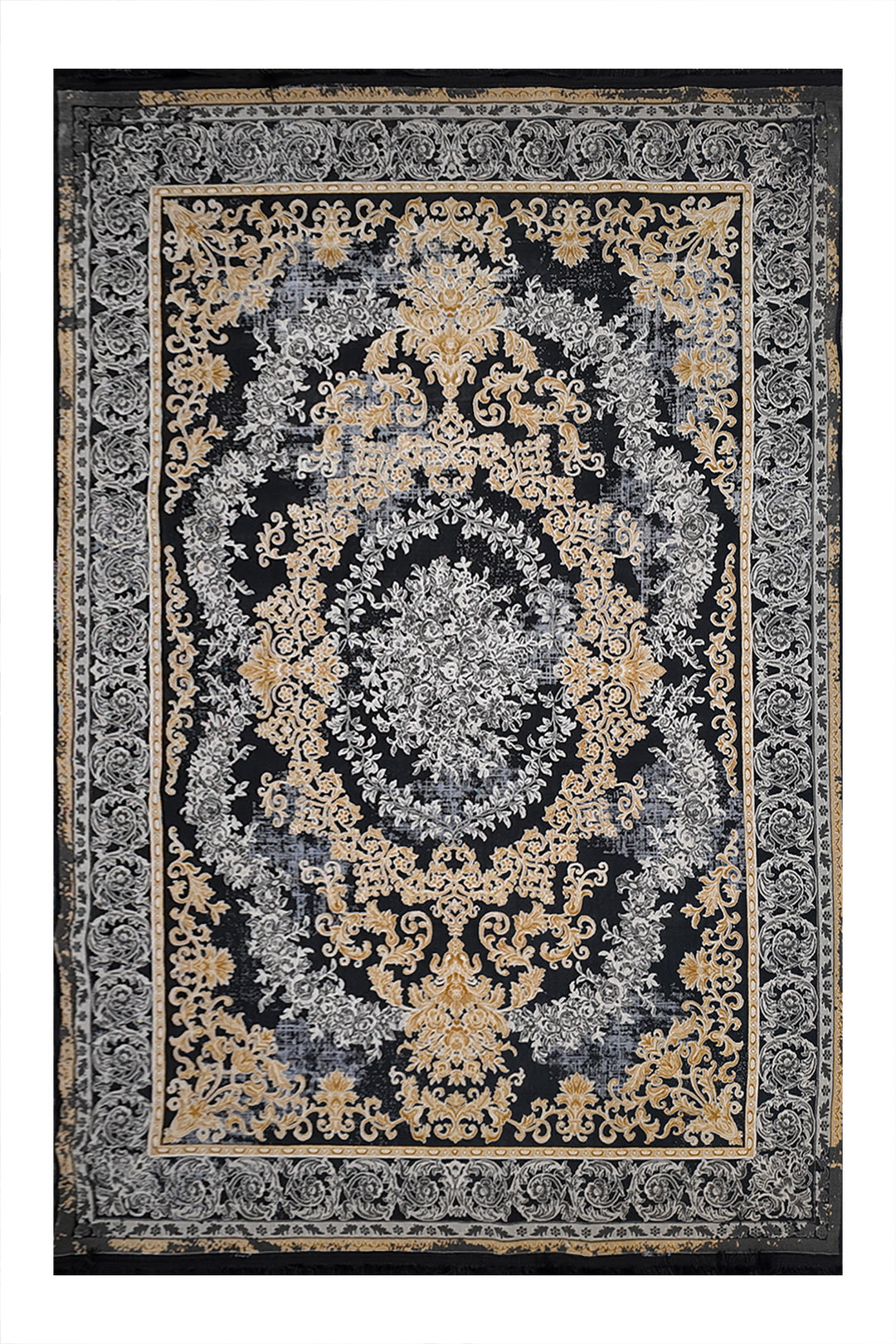 Iranian - Authentic Vintage-Wd Rug  - 6.5 X 9.8 Ft  - Black -  Resilient Construction For Long - Lasting