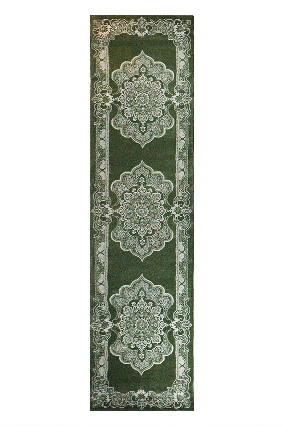 Turkish Modern  Festival WD Rug - Green - 3.2 x 13.1 FT - Superior Comfort, Modern Style Accent Rug