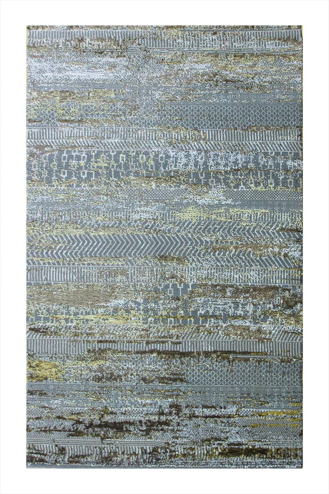 Turkish Matrix Rug - 3.2 x 4.9 FT - Contemporary Abstract Elegance with Premium Quality