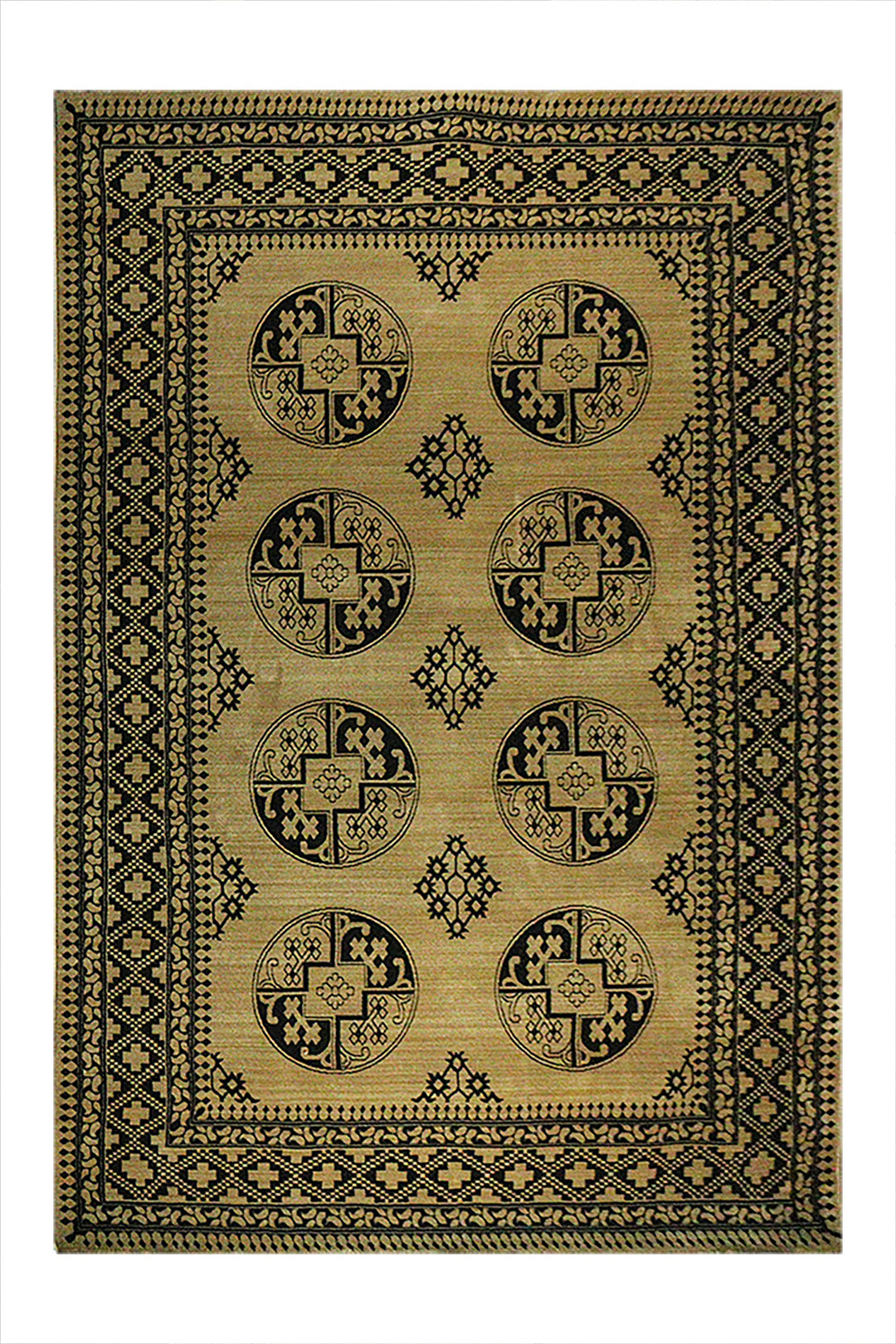 Turkish Modern Festival-1 Rug - 6.5 x 9.5 FT - Yellow - Sleek and Minimalist for Chic Interiors