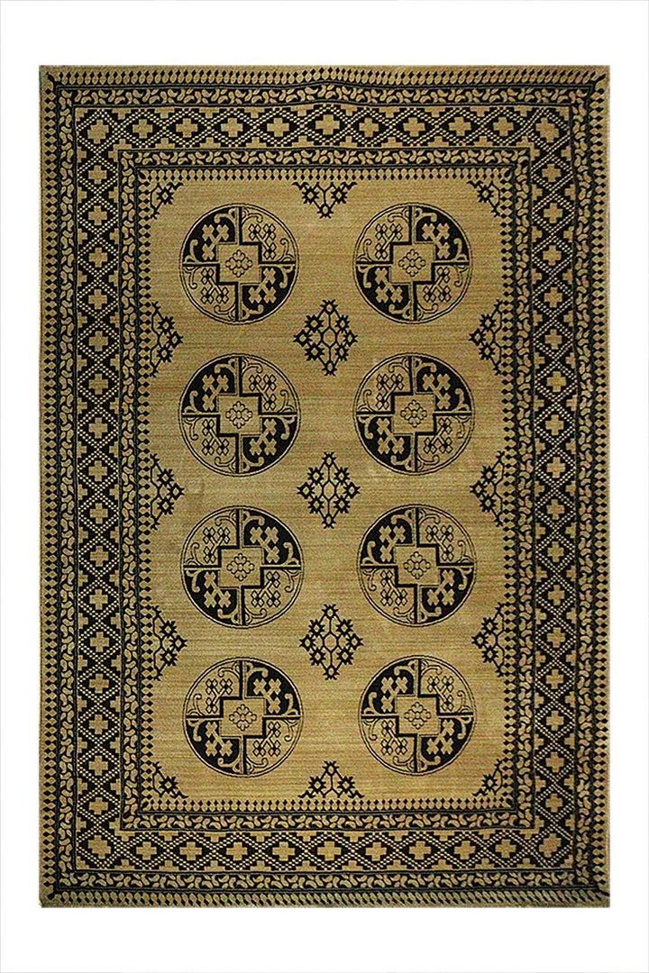 Turkish Modern Festival-1 Rug - 6.5 x 9.5 FT - Yellow - Sleek and Minimalist for Chic Interiors