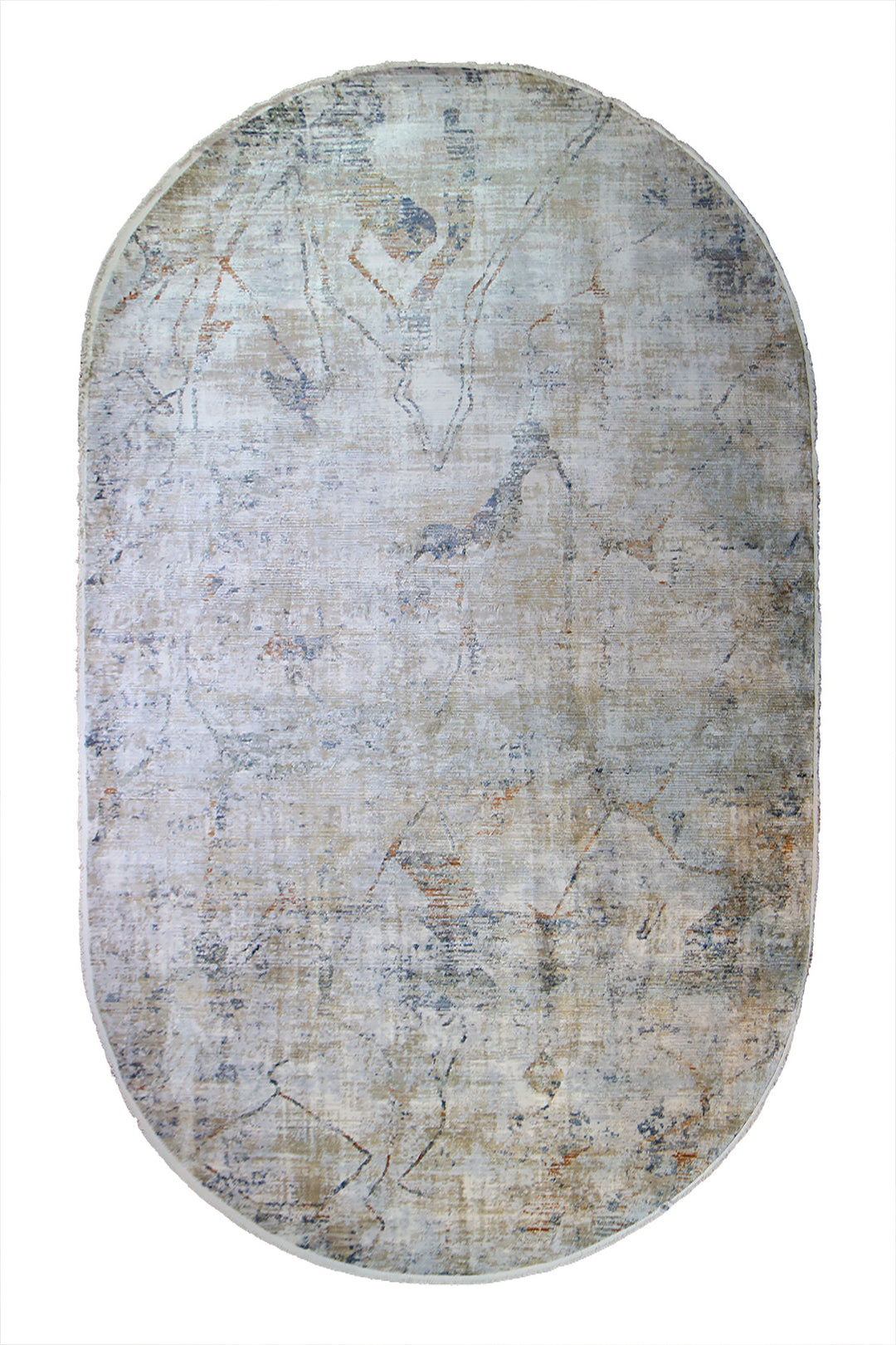 Turkish Modern Festival WD Oval Rug  - 9.1 x 15.7 FT - Gray -  Luxurious Woven Masterpiece 50% Off!