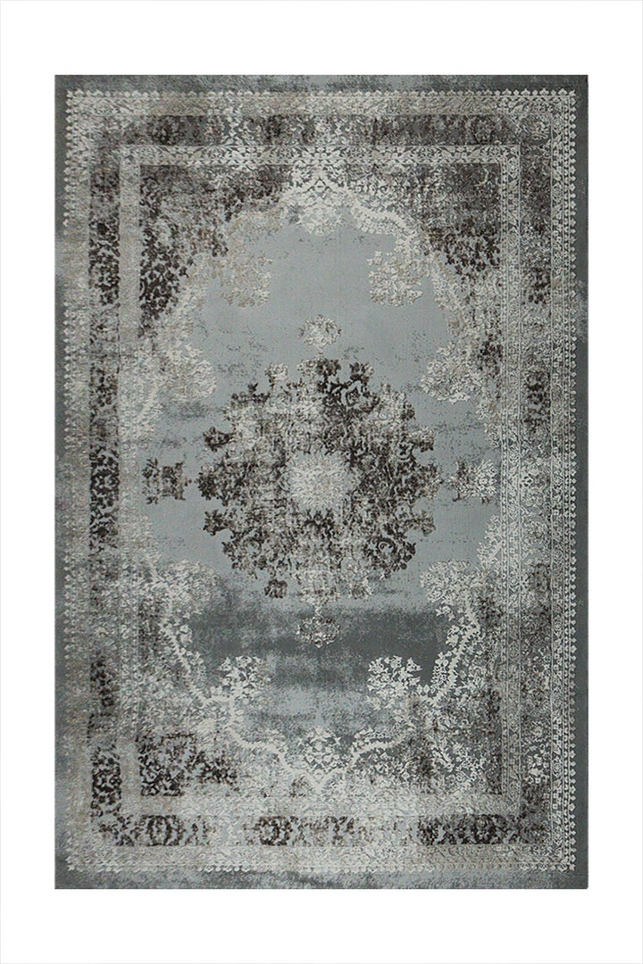 Turkish Modern Festival 1 - 5.2 x 7.5 FT - Gray - Sleek and Minimalist for Chic Interiors