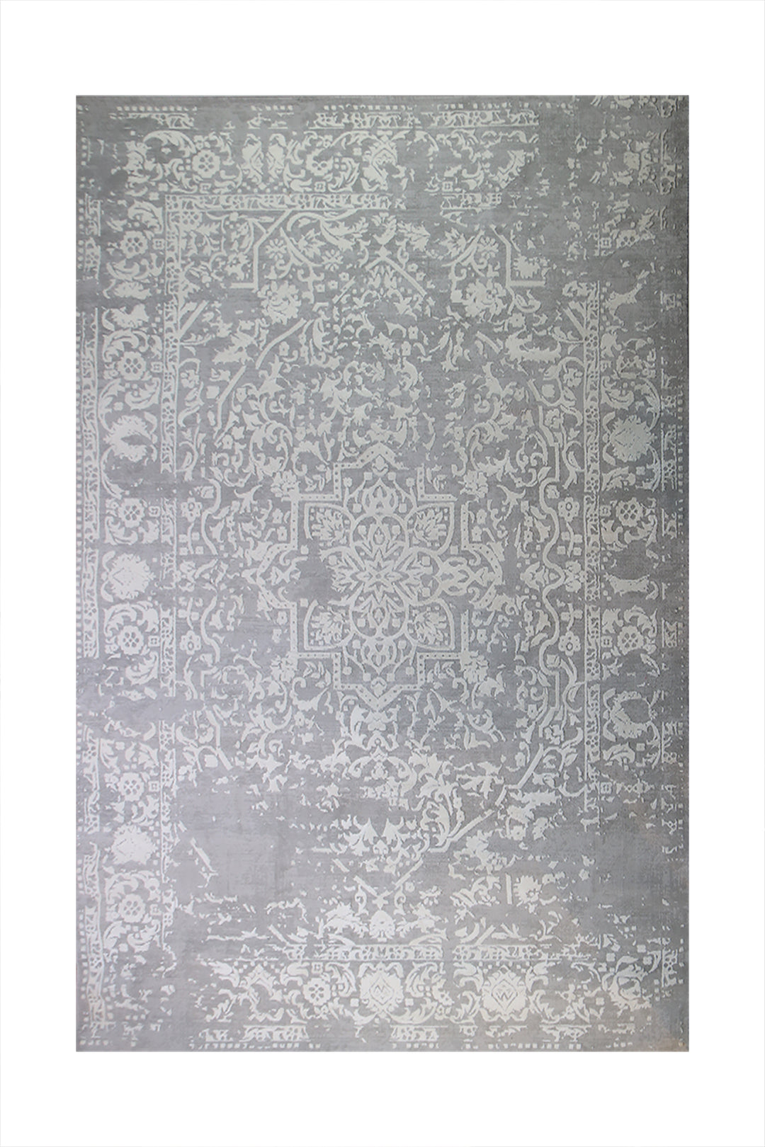 Turkish Modern  Festival Wd Rug  - 7.8 x 11.1 FT - Gray -  Luxurious Woven Masterpiece 50% Off!