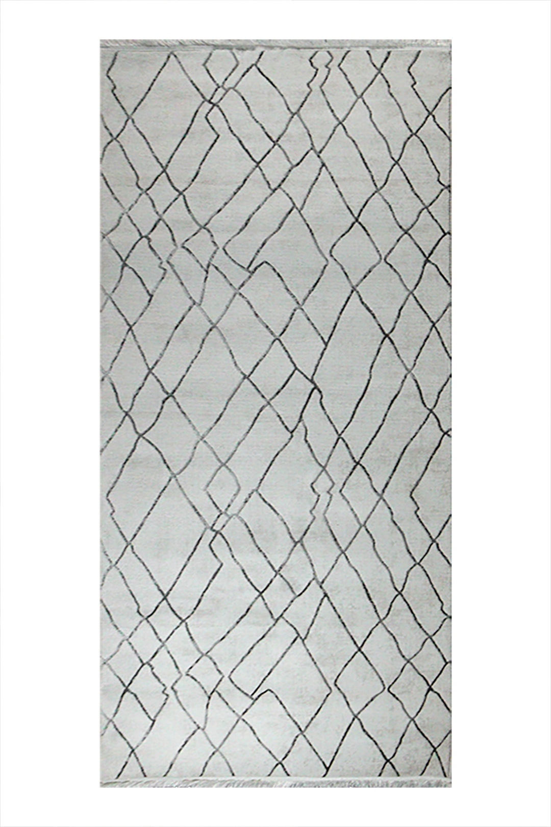 Turkish Modern Festival-1 Rug - 4.5 x 6.5 FT - White - Sleek and Minimalist for Chic Interiors