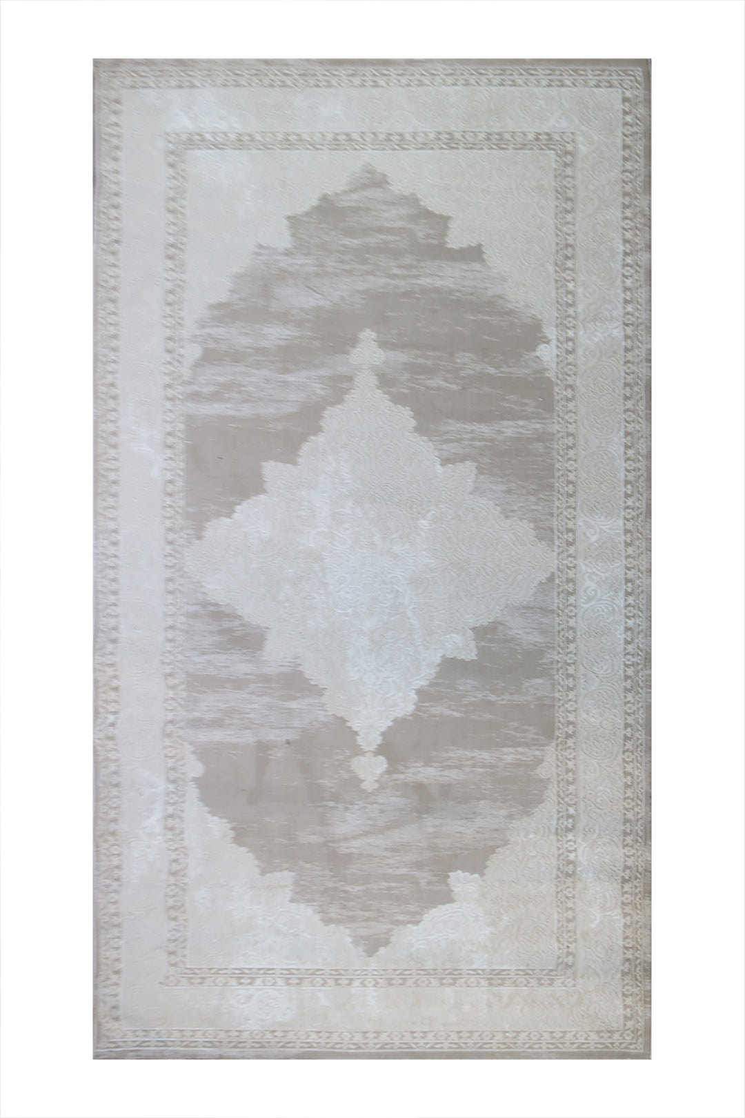 Turkish Modern  Festival Wd Rug  - 5.2 x 9.8 FT - Beige -  Luxurious Woven Masterpiece 50% Off!