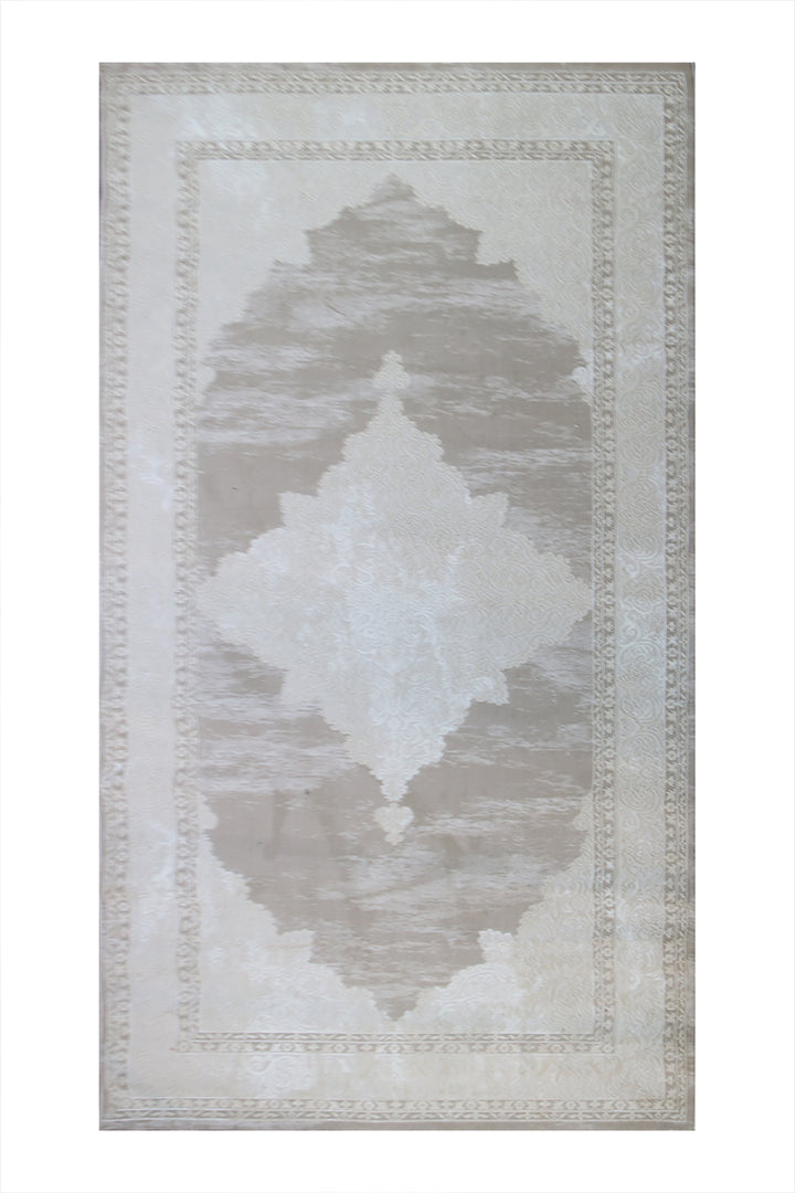 Turkish Modern  Festival Wd Rug  - 5.2 x 9.8 FT - Beige -  Luxurious Woven Masterpiece 50% Off!