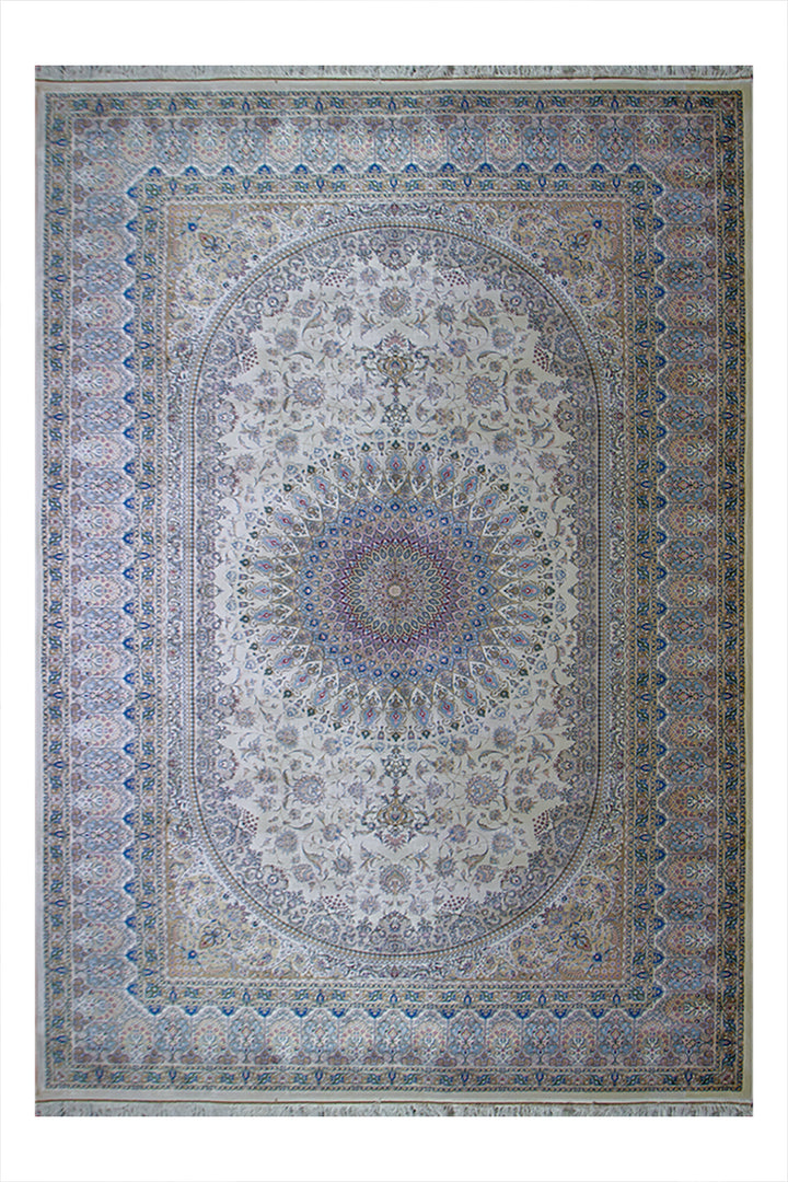 Turkish Premium Slik 1500  Rug - 6.5 x 9.8 FT - Beige - Resilient Construction for Long-Lasting Use