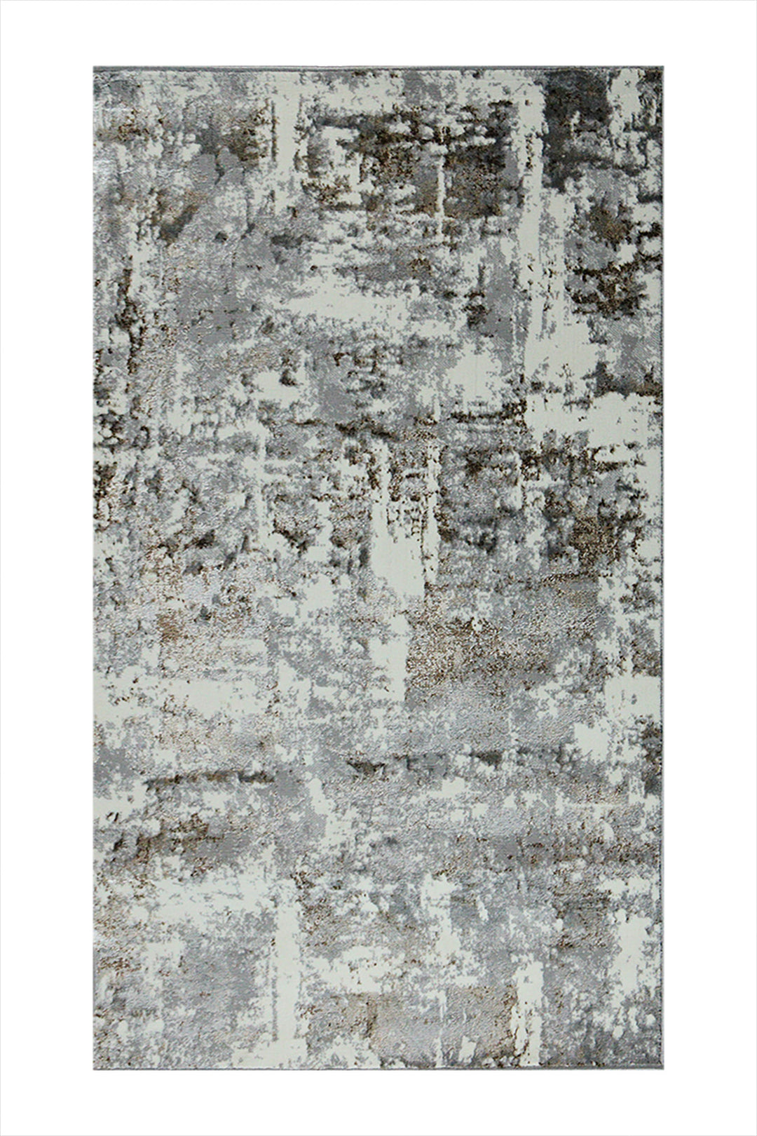 Turkish Modern Festival 1 - 2.6 x 4.9 FT - Gray - Sleek and Minimalist for Chic Interiors