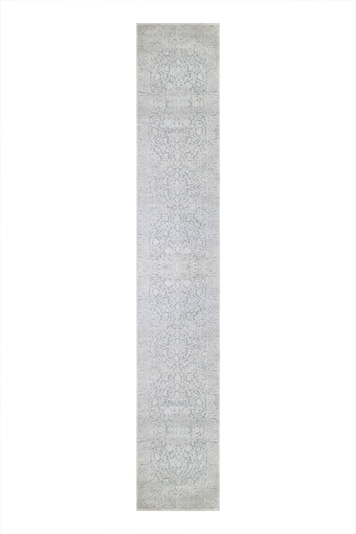 Turkish Modern  Festival Wd Rug  - 2.2 x 18 FT - Gray -  Luxurious Woven Masterpiece 50% Off!