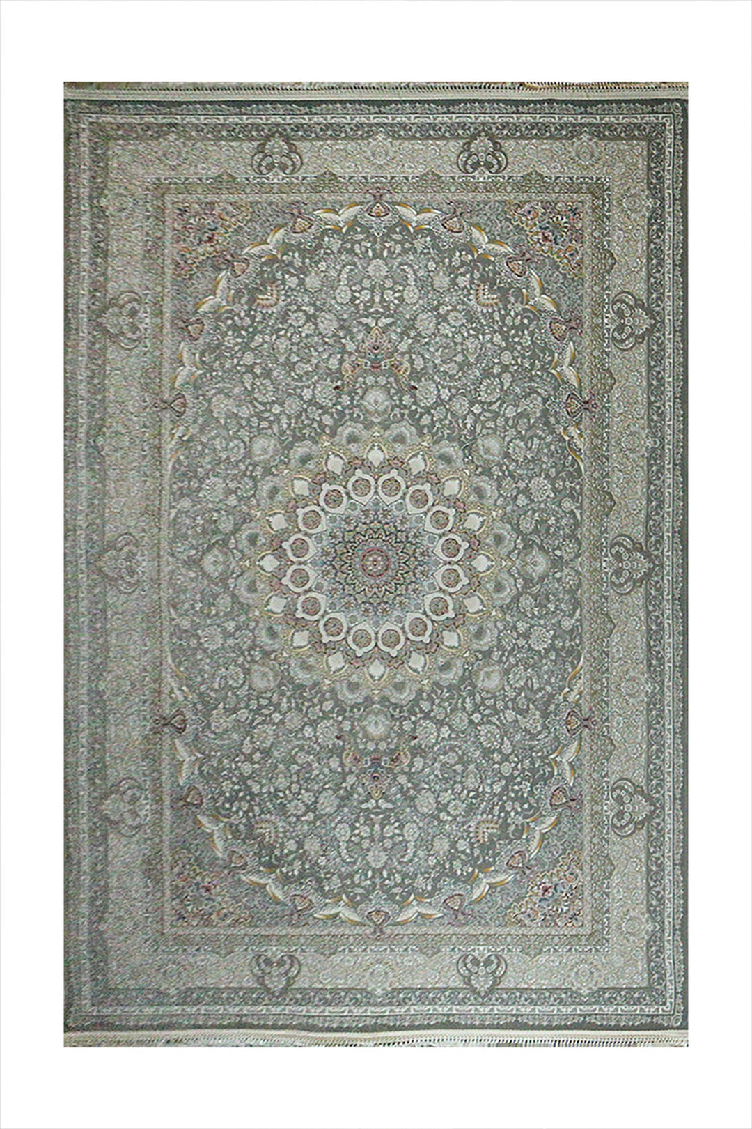 Iranian Premium Quality Authentic 1500 Rug - 6.5 x 9.8 FT - Gray - Resilient Construction for Long-Lasting Use