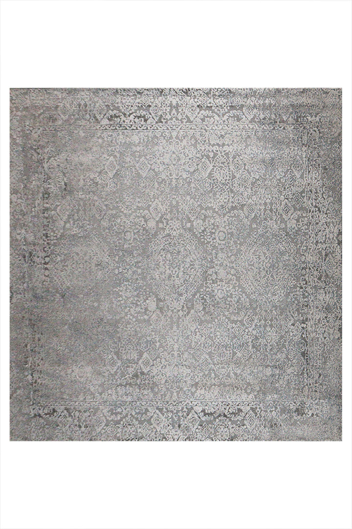 Turkish Modern Festival-2 Rug - 6.5 x 6.5 FT - Gray - Sleek and Minimalist for Chic Interiors