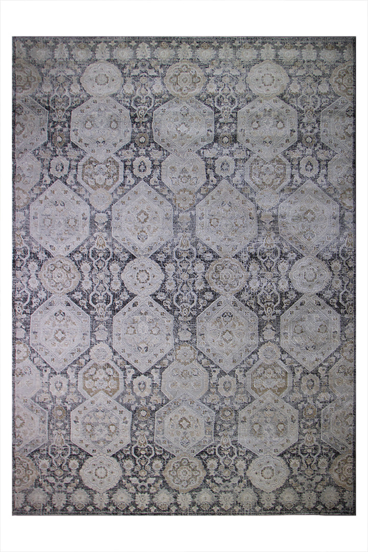 Turkish Modern  Festival 1 Rug - 7.8 x 10.1 FT - Gray - Superior Comfort, Modern Style Accent Rugs