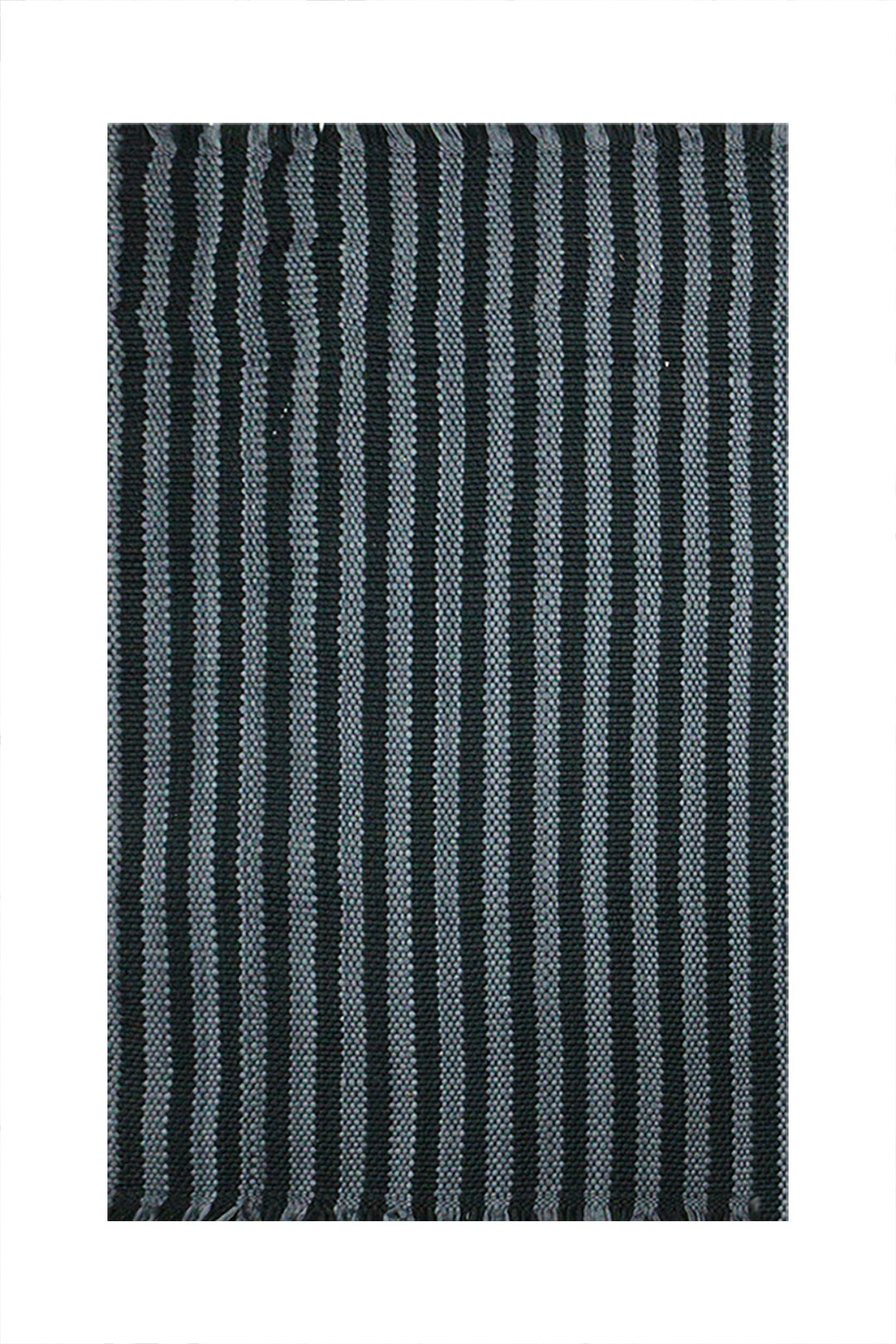 Hand Woven Modern Khaddi Rug - 2.9 x 5.0 FT -  Gray and Black